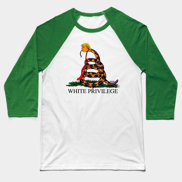White Privilege Baseball T-Shirt by Robisrael